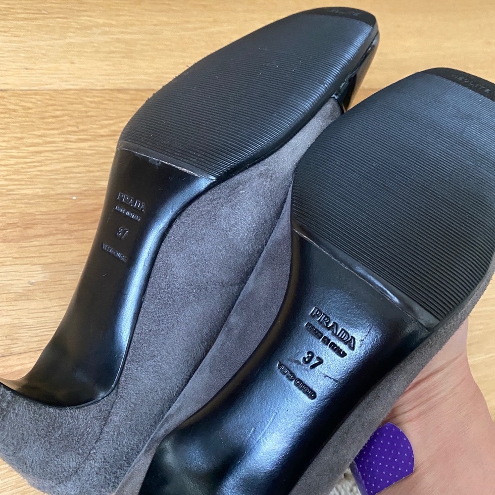 Prada Suede with Patent Contrast Shoes - Picture 4 of 8